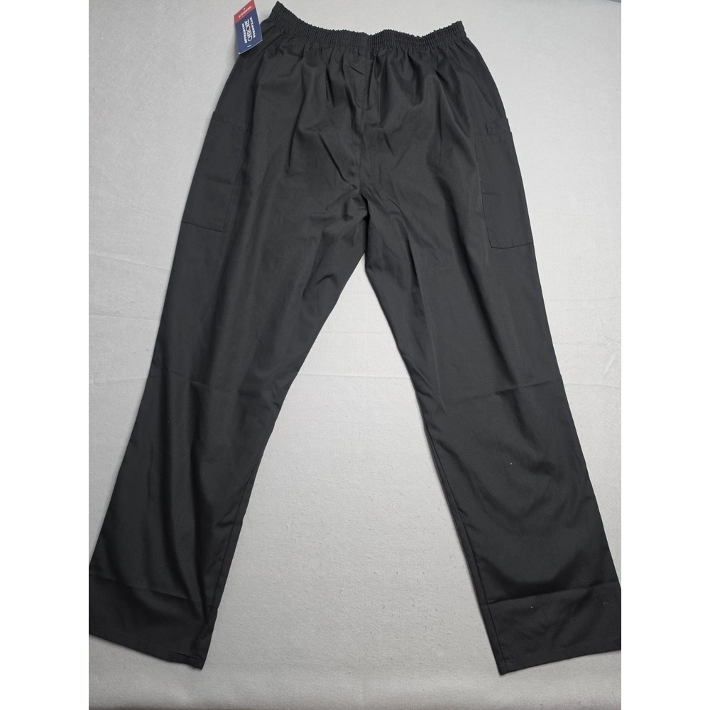 Cherokee Uniform Scrub Pants Womens Large Black Tapered Leg Medical Workwear NWT - Picture 2 of 8